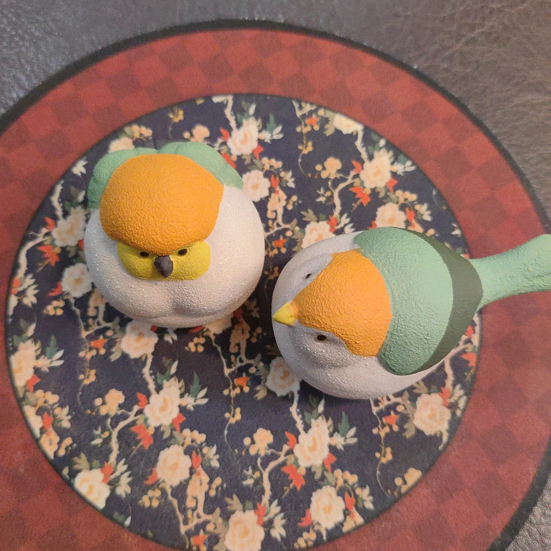 紫砂茶宠，比翼双飞鸟一对