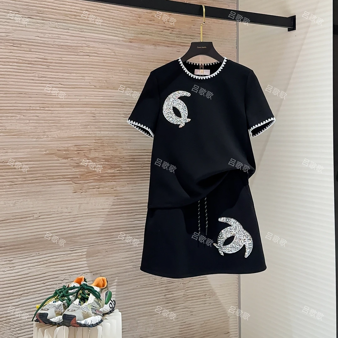 【宠粉价】时尚设计款包边短袖套装裙两件套连衣裙裤JC-A3692