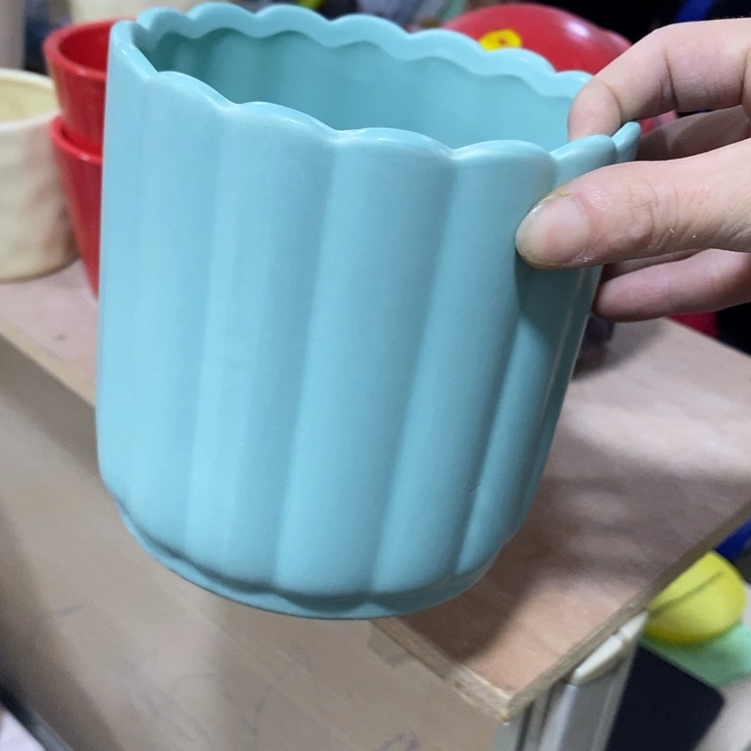 杯子陶陶盆有孔 瑕疵介意勿拍