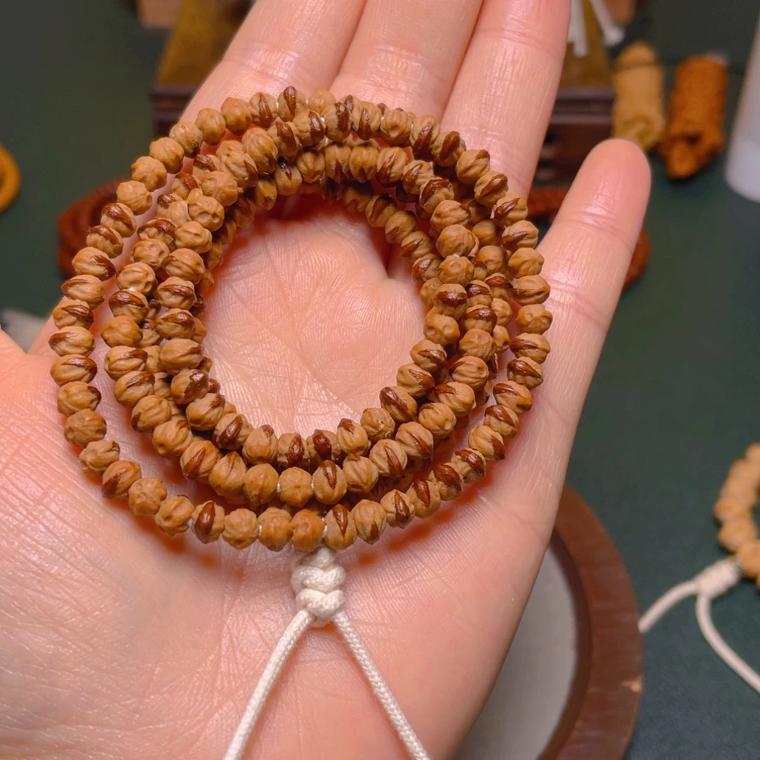 吊坠柏香籽/百香籽迷你横打红牙长串