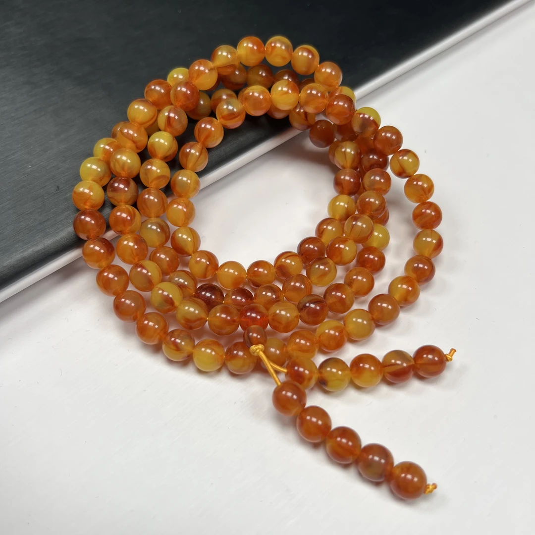 a449白花108颗链8mm手链百搭