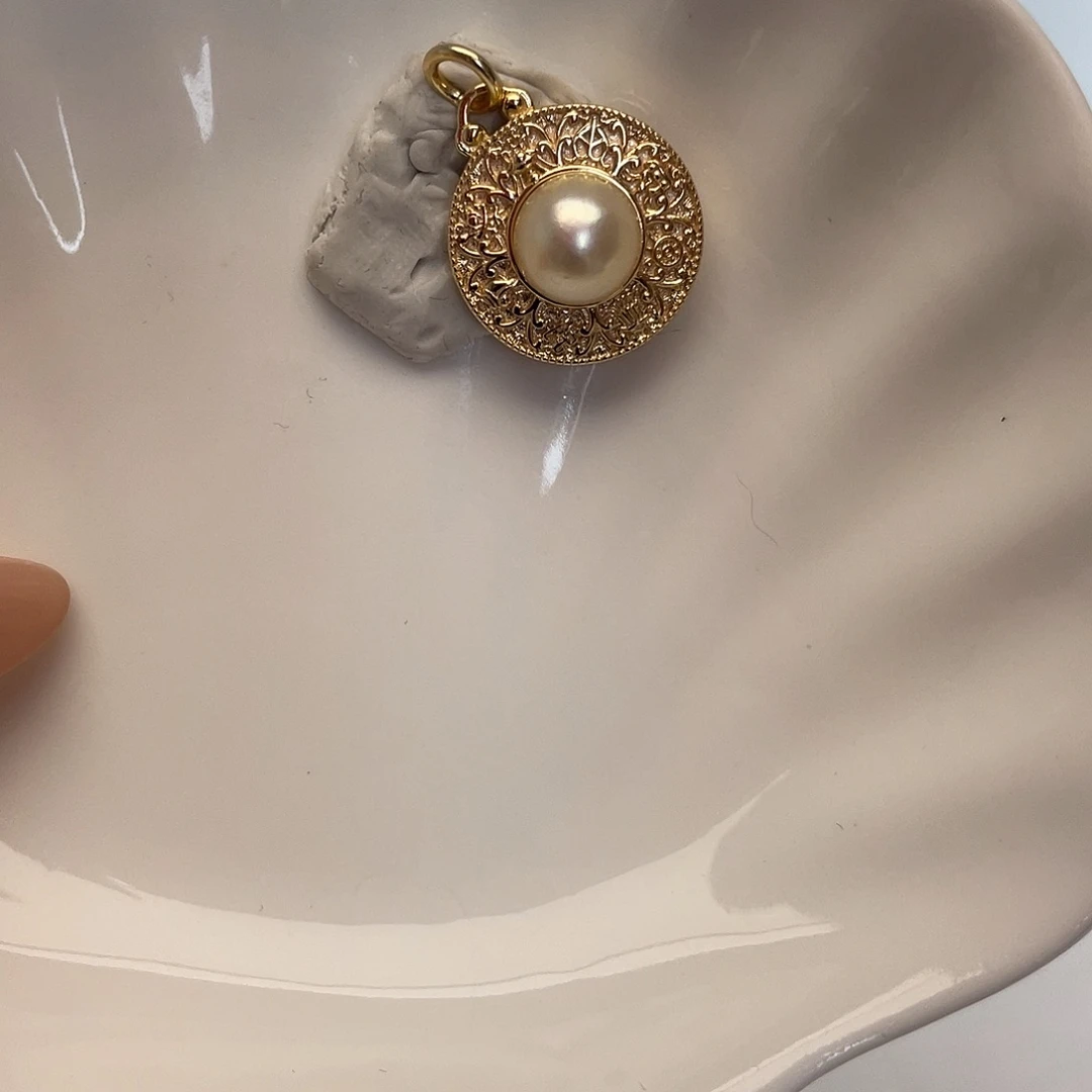 银S925镶嵌吊坠(不含链)海水珍珠