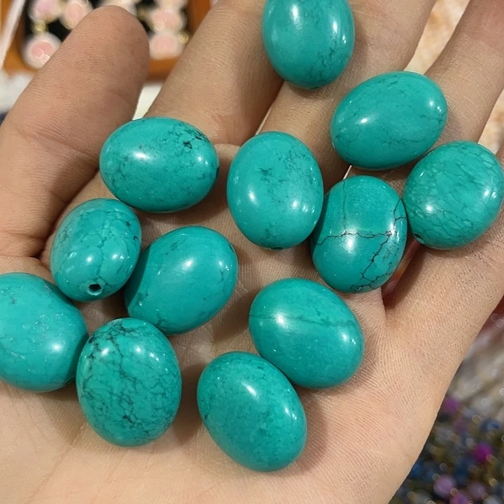 玛瑙/玉髓合金珠宝半成品6个松石蛋形