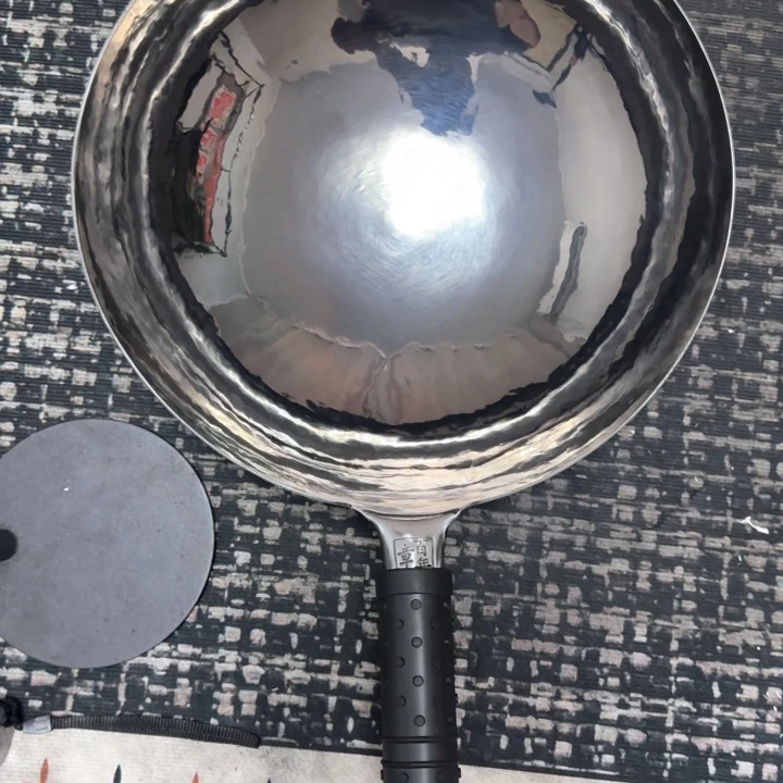 丹***鹤熟铁手工锻打铁锅34