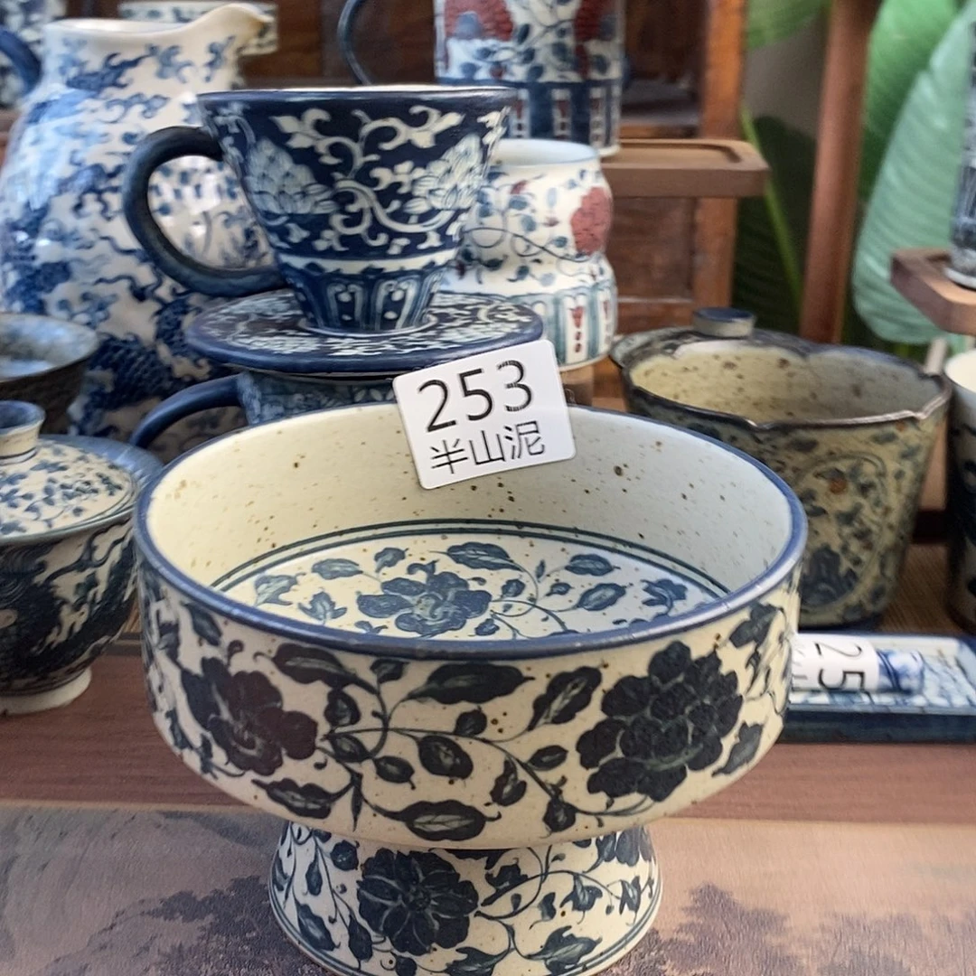 陶手工手绘青花高温陶瓷