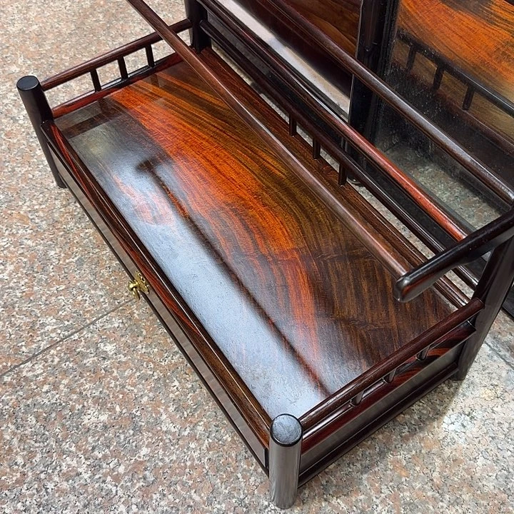 交趾黄檀（大红酸枝）黑飘红茶水架