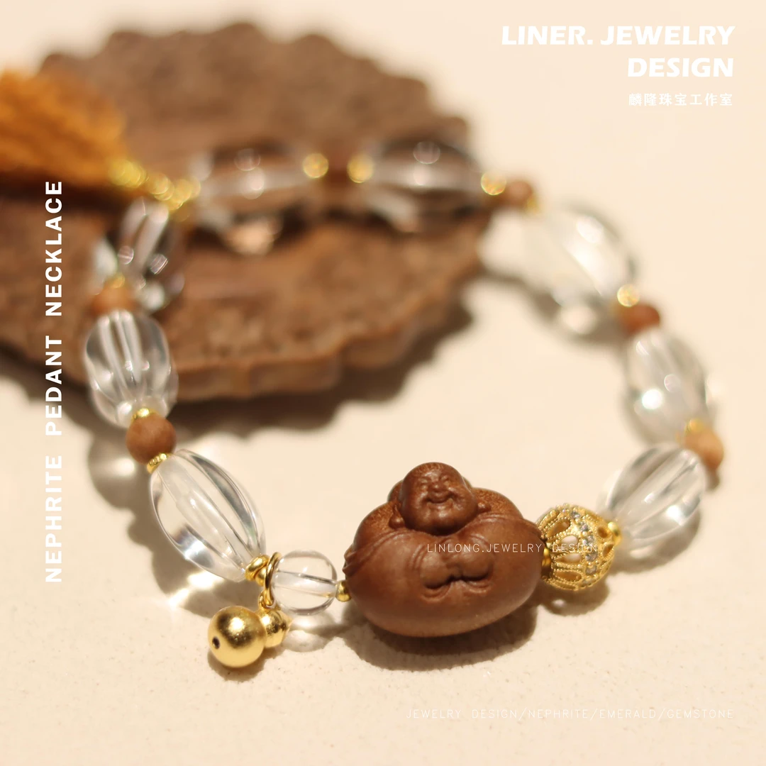 【安安专属】 渡梦寻  天然白水晶原创设计款手链S925银镀金