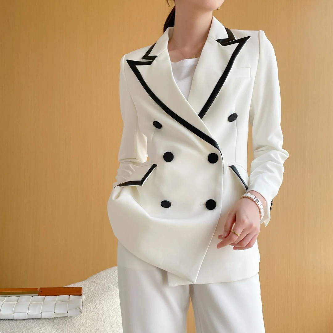 白色西装套装女2025新款高端气质女神范职业正装高级感西服两件套
