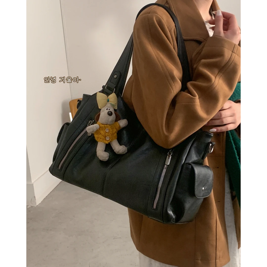 古着包包女款爆款2025新款秋冬复古时尚单肩包大容量百搭托特包