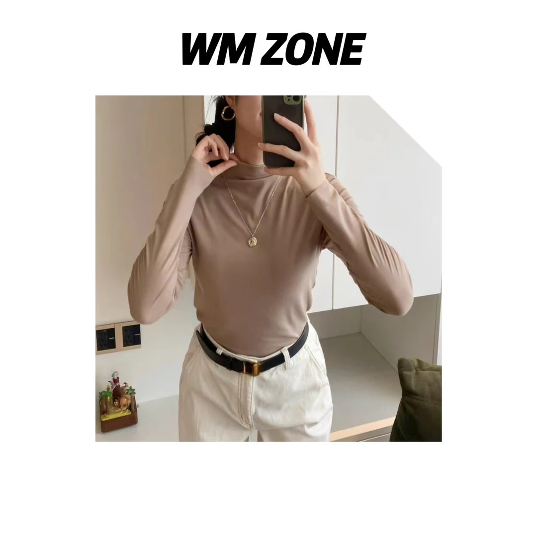 虎儿 2990 10703 轻热暖羊毛半高领打底衫