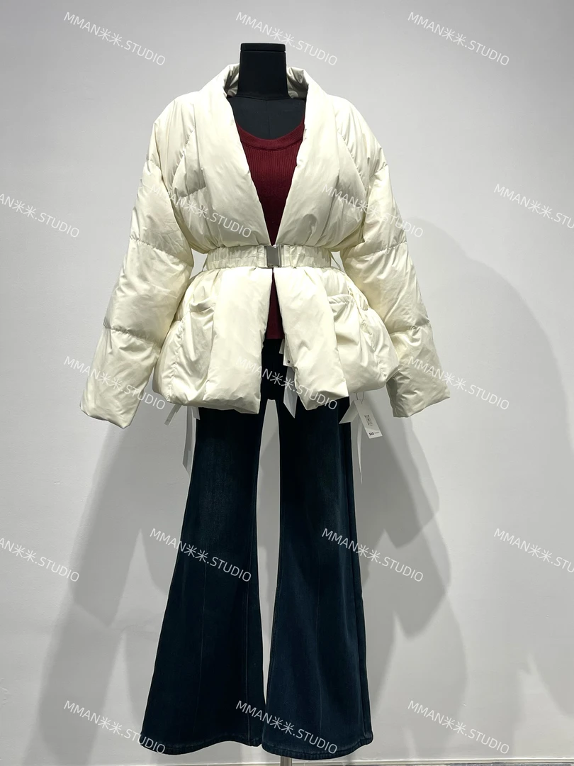 【MMAN米米】 叫我蚂蚁腰 气质短款金属松紧腰带收腰外套