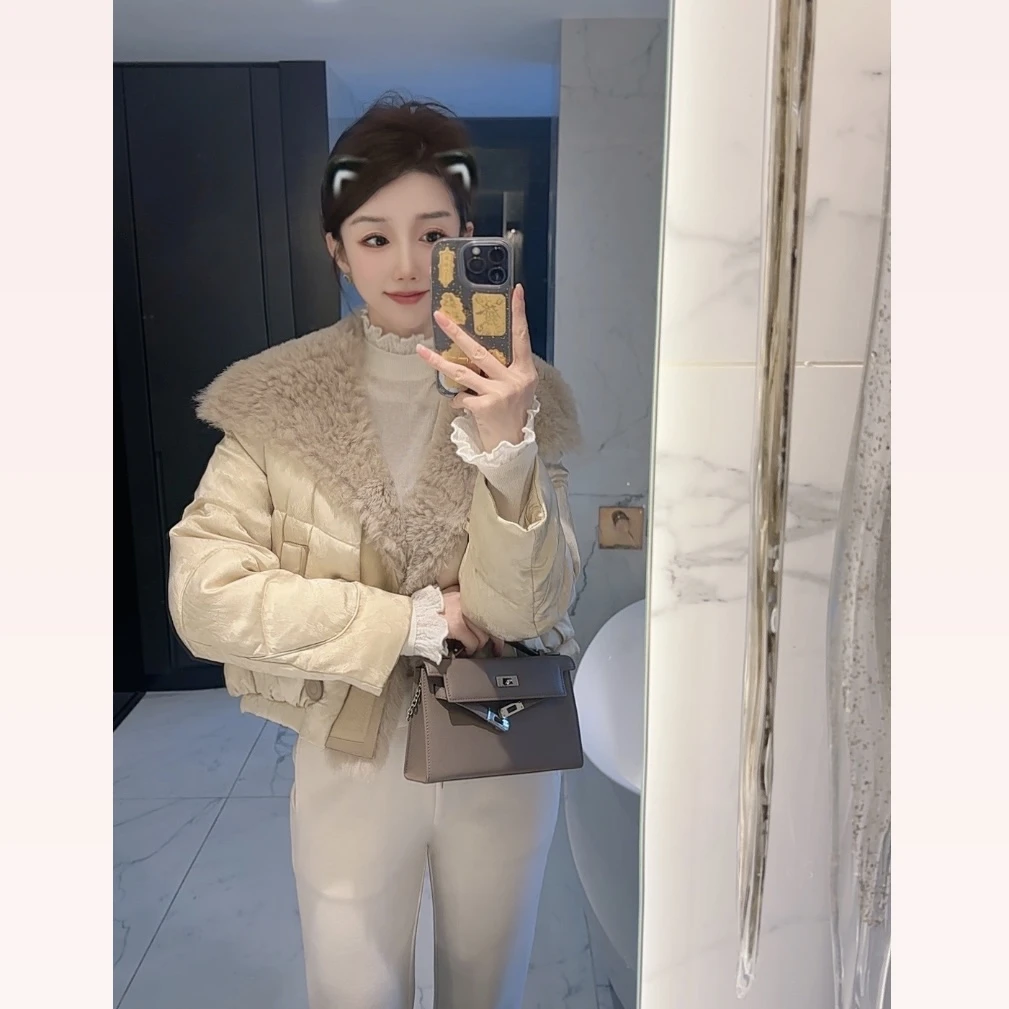 【大静静】气质短款时尚百搭鹅绒服