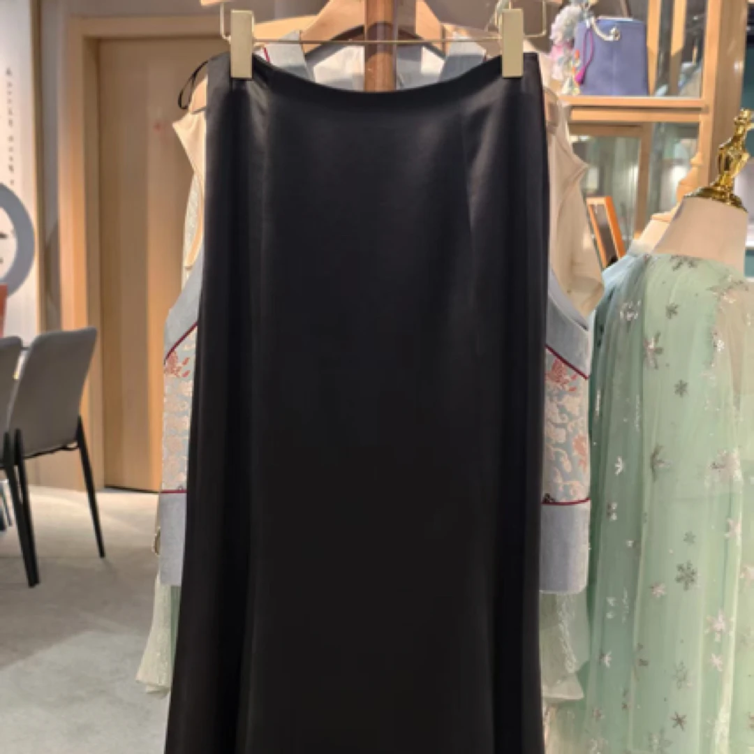 真丝重缎鱼尾裙百搭垂感