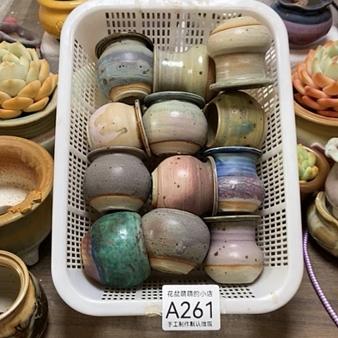 紫砂花盆261微瑕品口径3.5左右