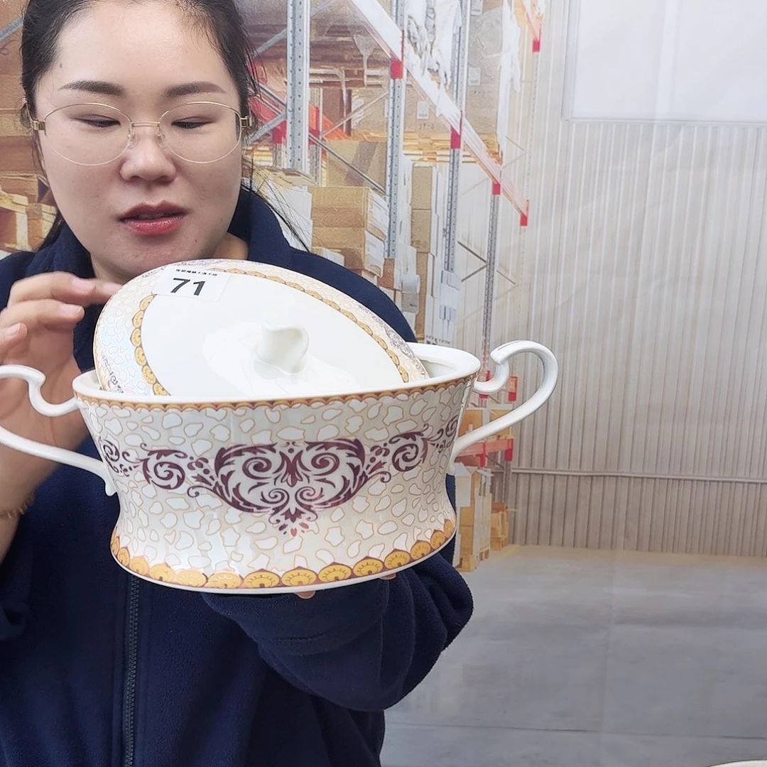 骨瓷汤煲一个不能明火瑕疵品不忒不还