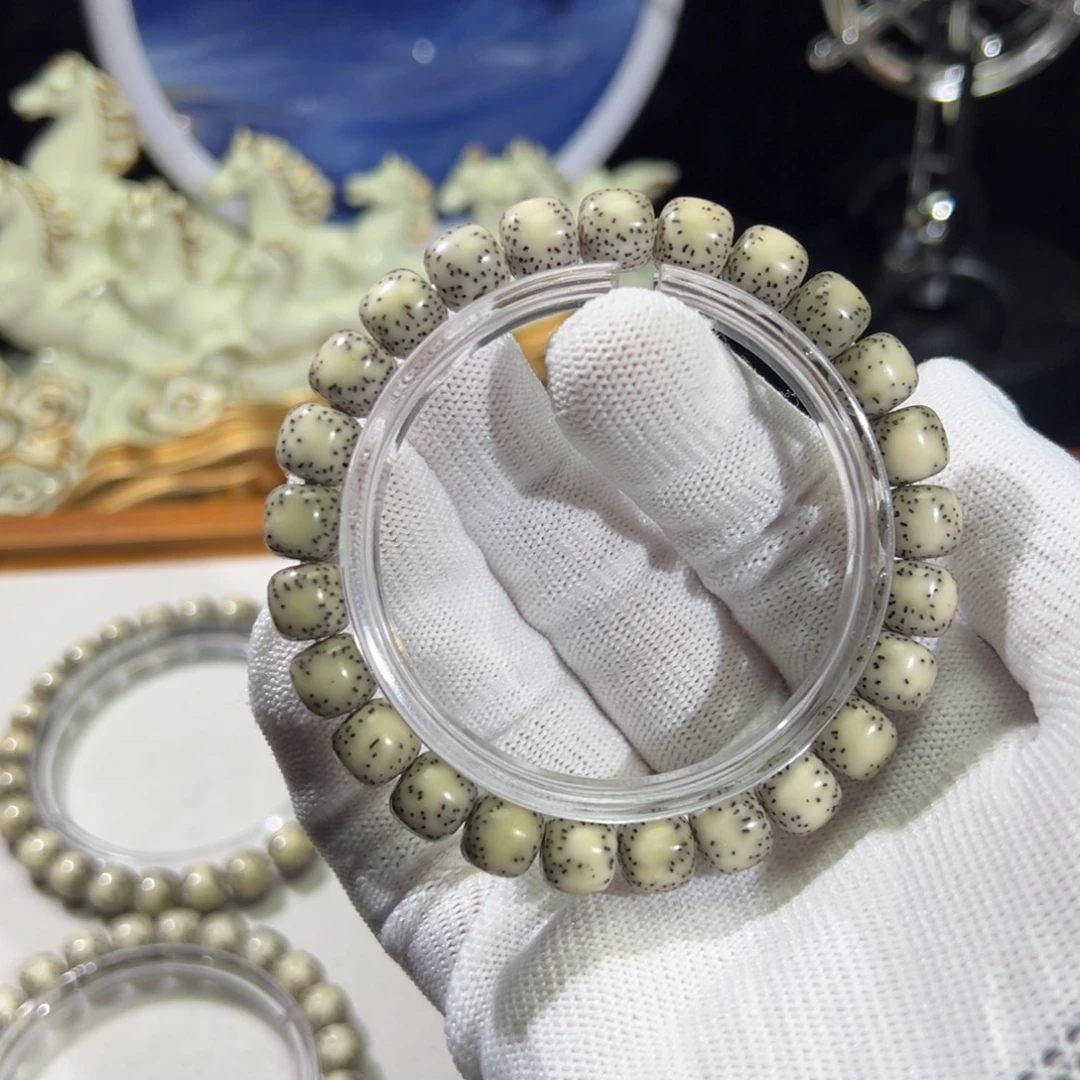 手串星月菩提卡9双留白骨瓷白