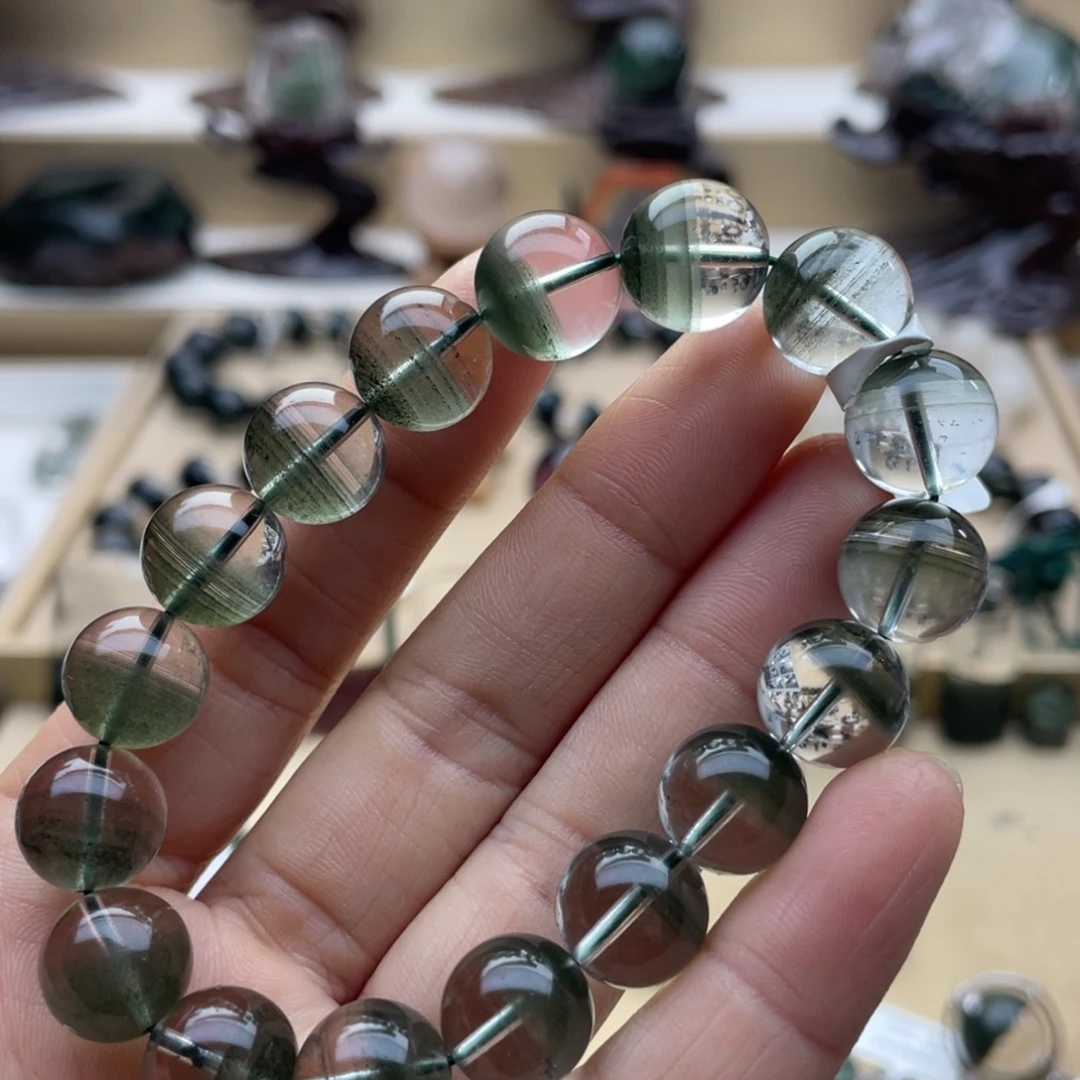 未镶嵌手链紫晶绿幽灵千层手串