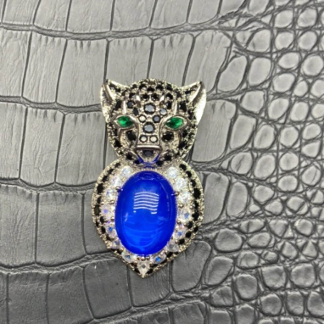 培育蓝宝石精工吊坠492