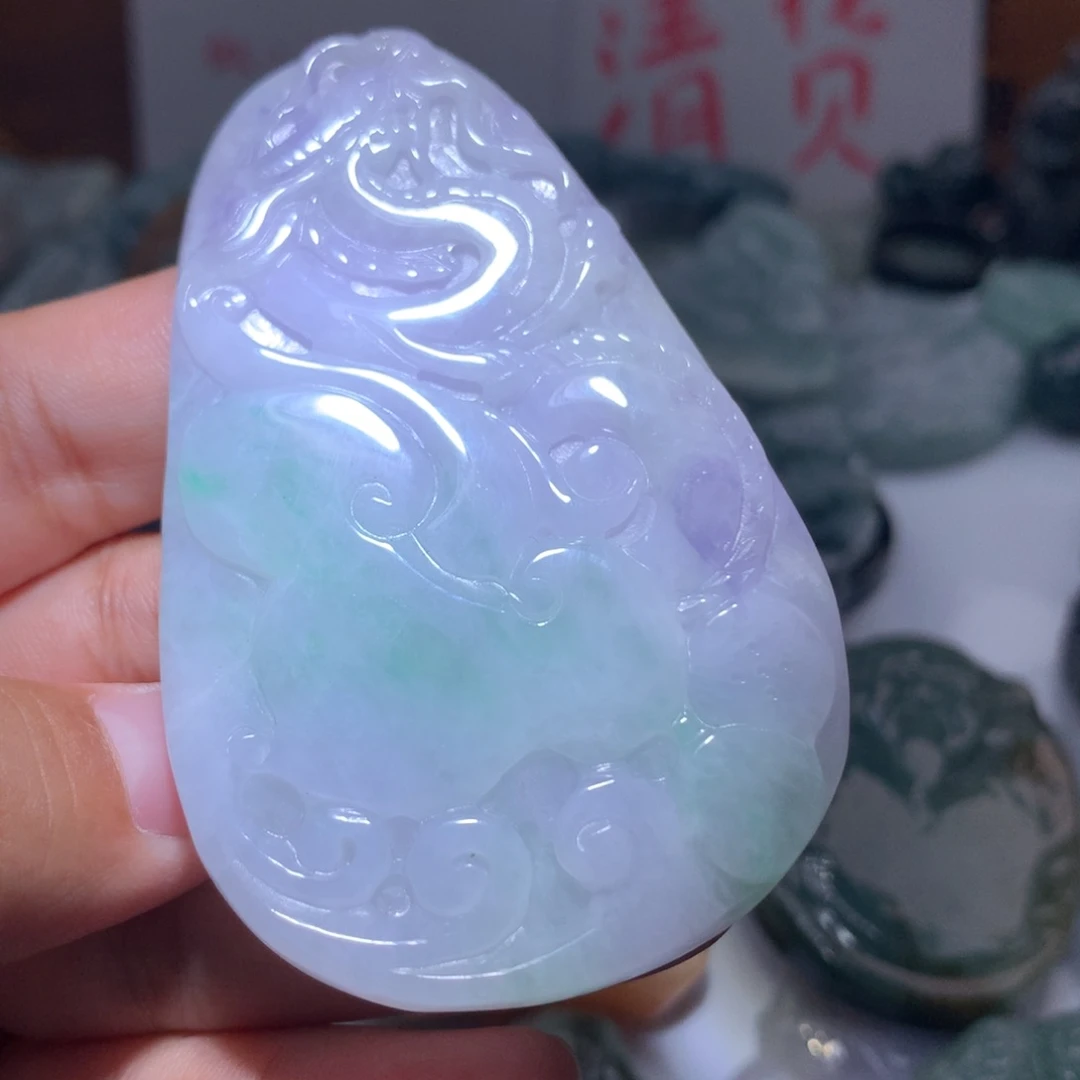 翡翠未镶嵌颈饰保真天然A货翡翠