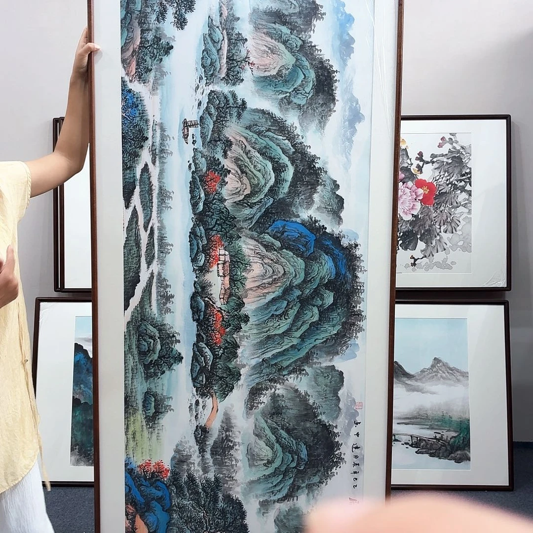 国画手绘作品210×80尺寸