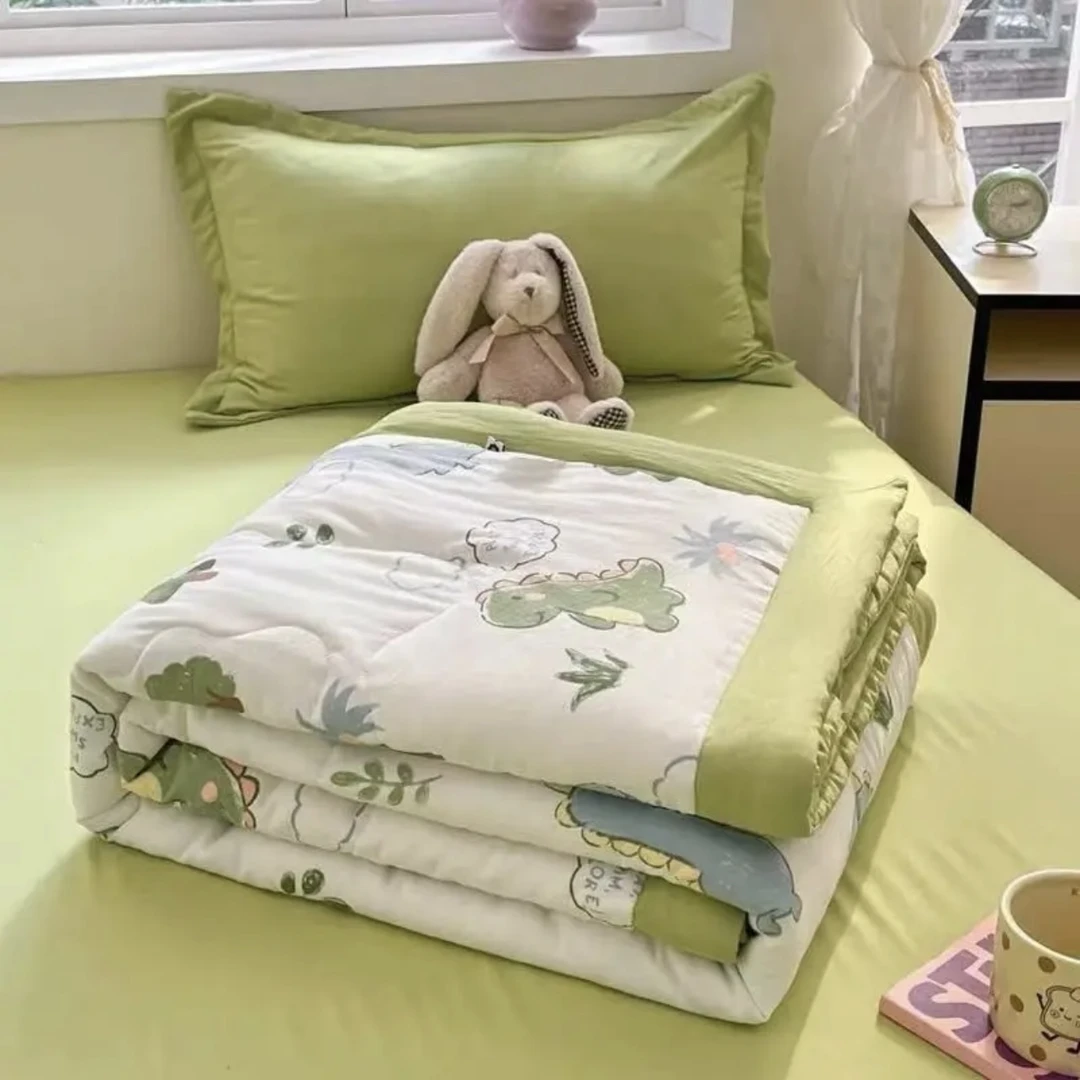 150*200cm卡通可爱亲肤柔软小清新被子空调被可机洗母婴级小被子