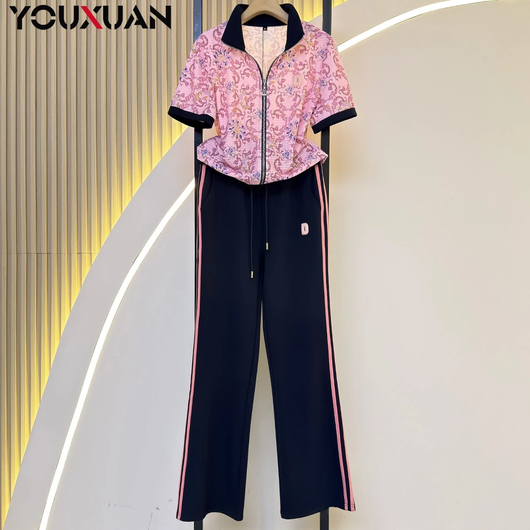 夏季新品女装显瘦百搭韩版时尚休闲洋气短袖运动套装88251