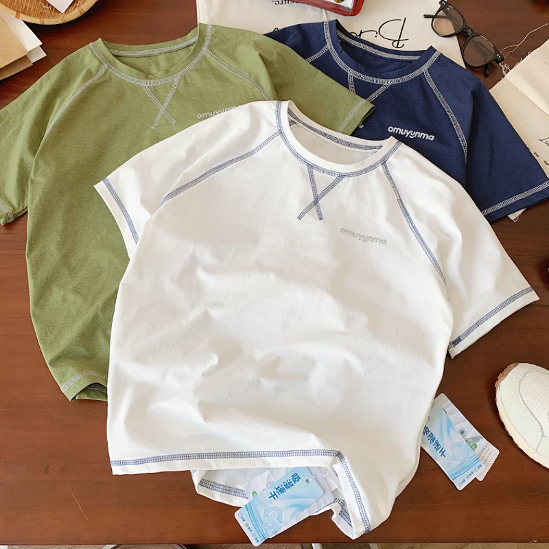 男童短袖T恤夏季新款休闲百搭儿童插肩袖上衣宝宝圆领衫半袖