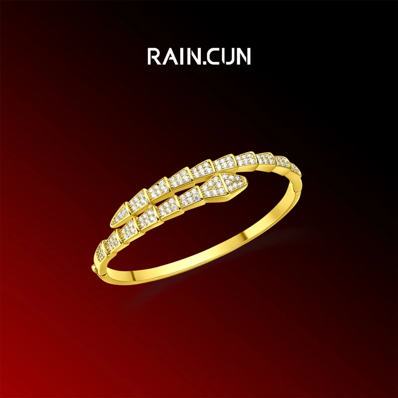 铜合金珐琅手镯 【佐伊甄选】（预）XG1176J-香槟金轻奢蛇镯