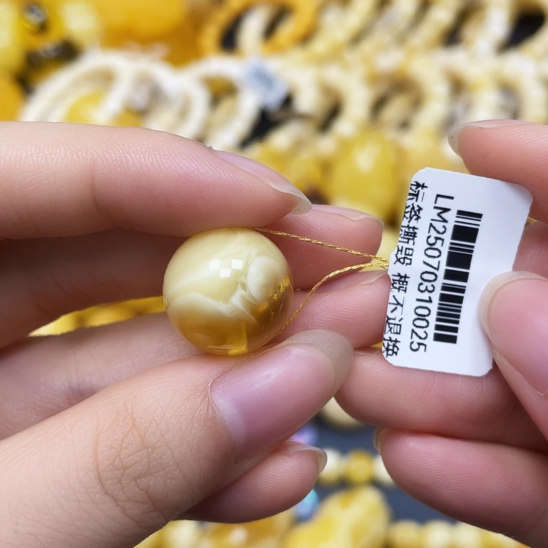 裸石蜜蜡未镶嵌圆珠15.9mm瑕