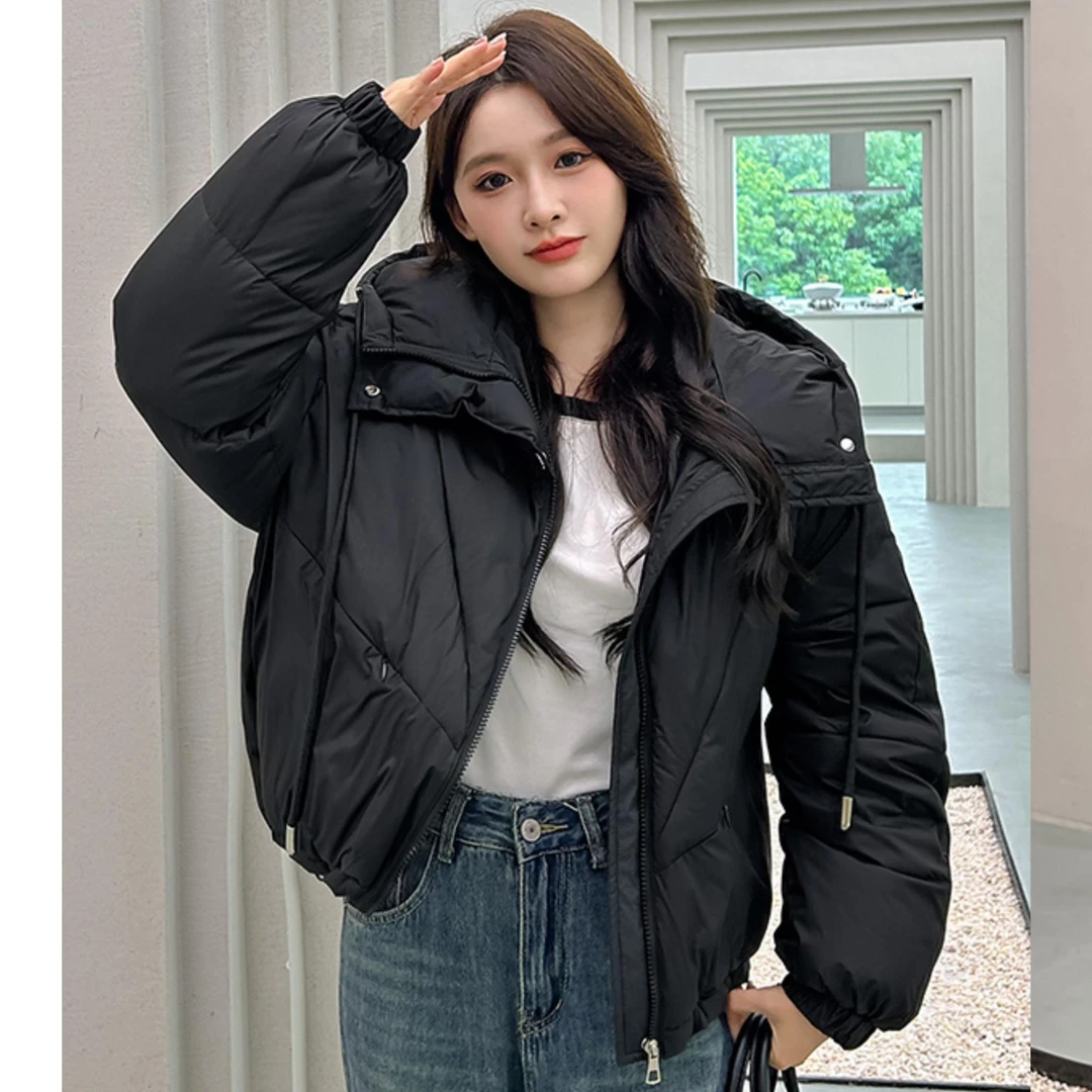 82530 冬季新款时尚连帽短款韩版棉服 F340 三楼