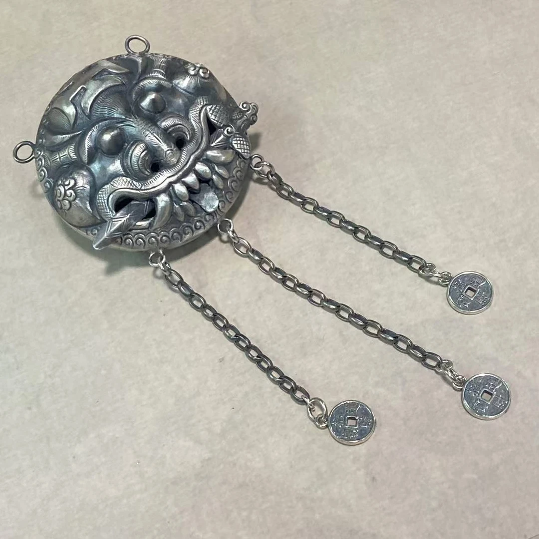 吊坠足银 肖肖分享 吊坠配件 足银吊坠狮子宝剑807