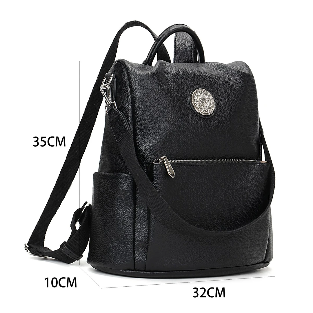 高级感定制黑色-双肩包女士背包双肩包女百搭质感潮流