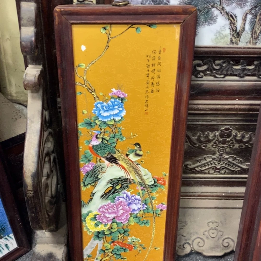 瓷片53*21*1景德镇瓷板画柴窑烧制