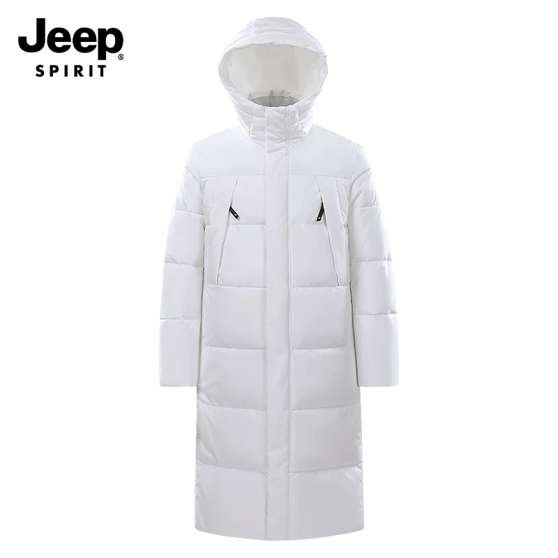 JEEP SPIRIT吉普2025爆款冬季男女同款长款爆款保暖白鸭绒羽绒服