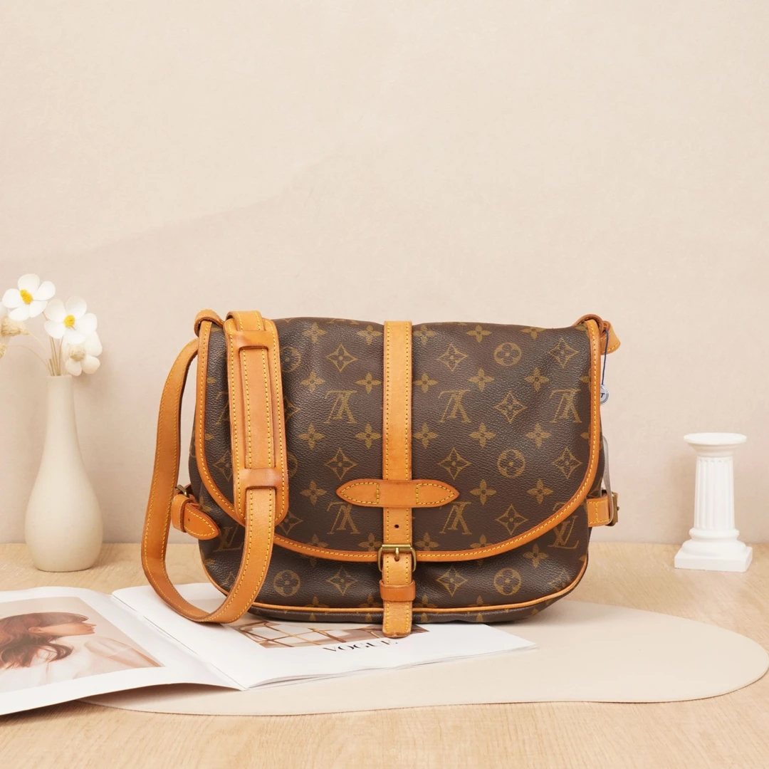 95新 LouisVuitton/路易威登 路易威登中古双子星老花/DS025718