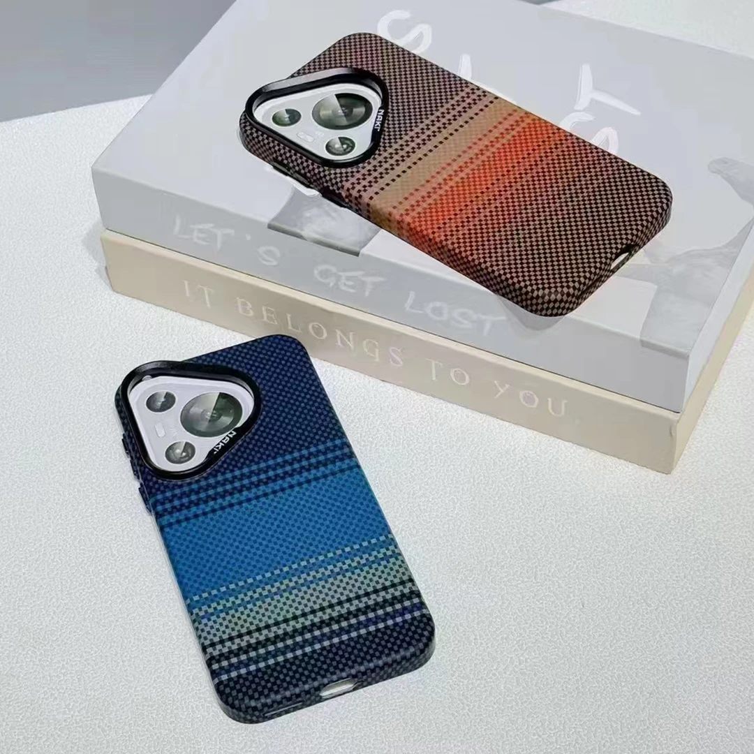 磁吸【日落月生】凯夫拉纹理手机壳适用华为Pura70/Pro/mate60超薄