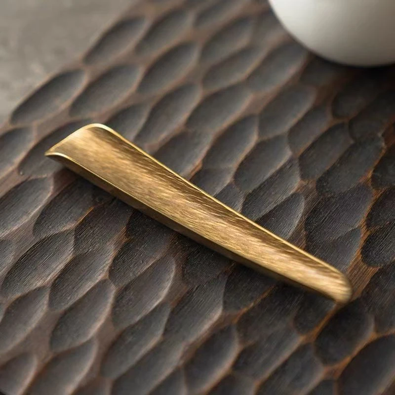 手工纯铜小茶匙分茶勺茶铲取茶器功夫茶具配件家用茶道用具零配