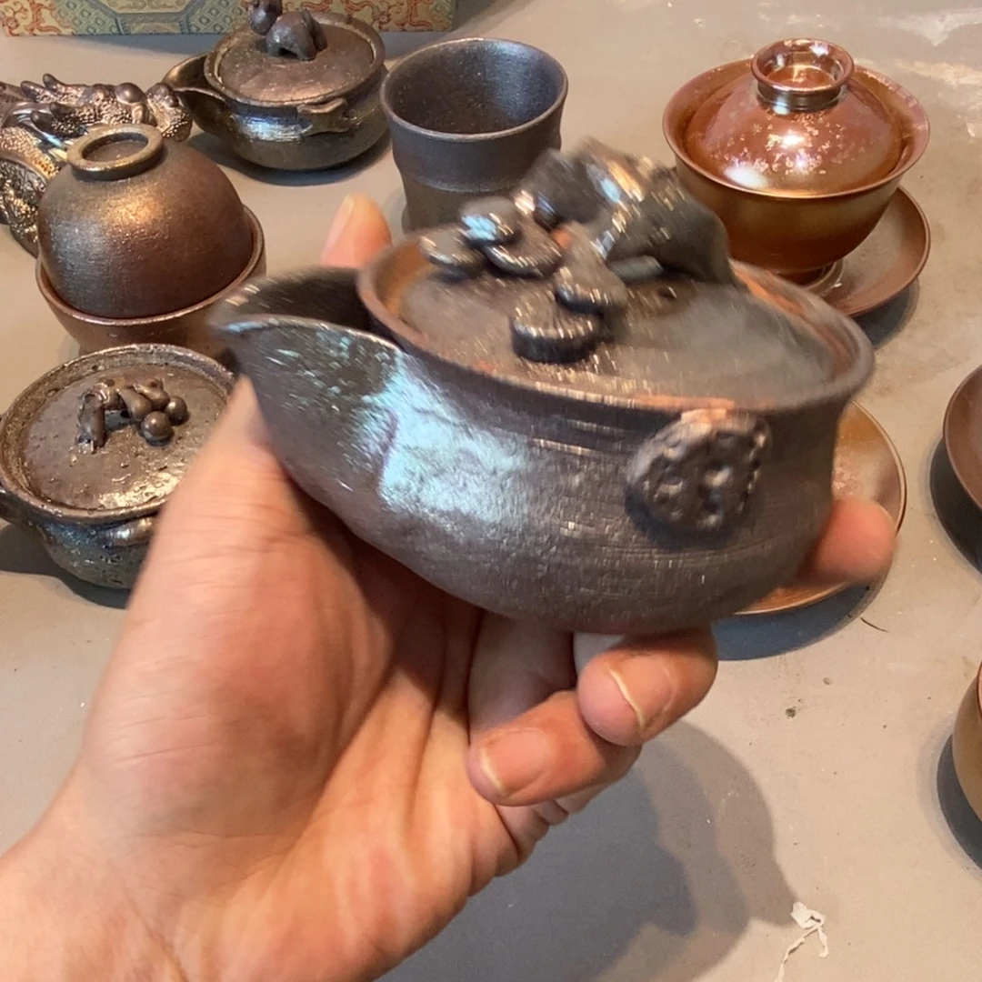 柴烧茶具陶瓷杯子