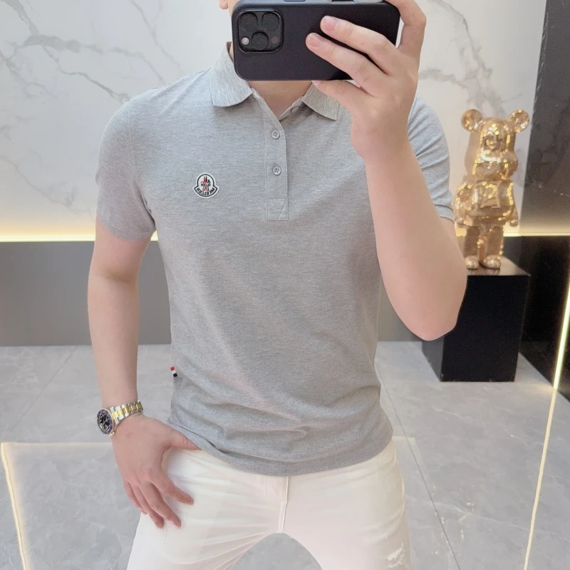 度尚-夏季新款男士轻奢高品质薄款时尚潮流休闲翻领POLO衫短袖