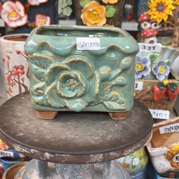 紫砂花盆粗陶材质多肉花盆