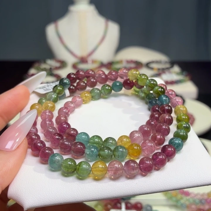 手链未镶嵌碧玺天然碧玺6.5