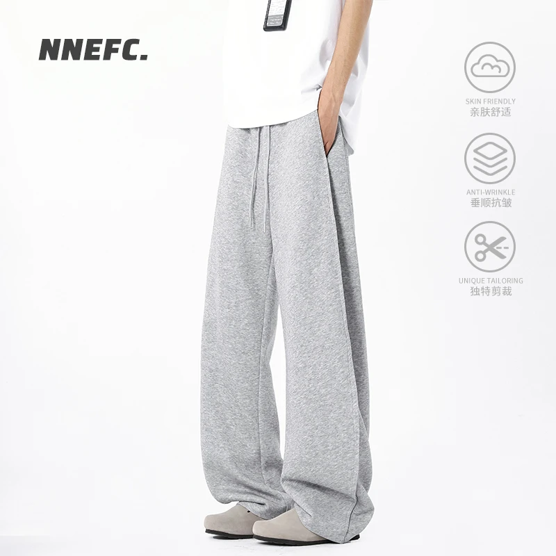 NNEFC美式弯刀卫裤春季新品时尚百搭宽松舒适显瘦高街潮流休闲裤