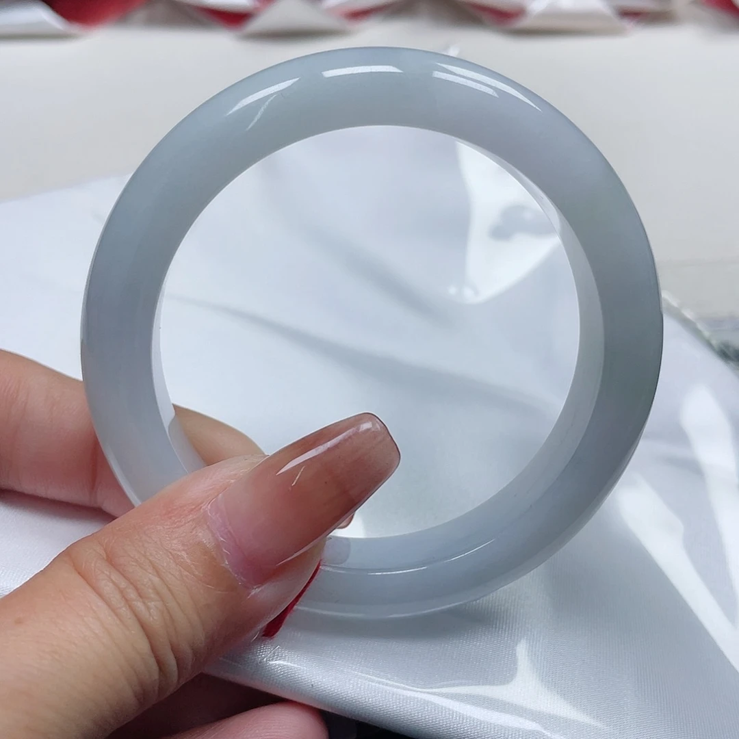 翡翠手镯未镶嵌缅甸翡翠54圈口37