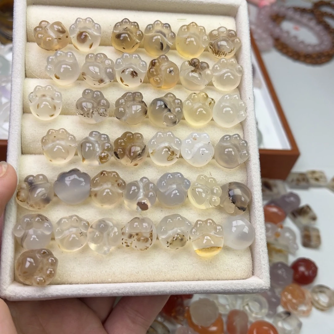 玛瑙/玉髓合金戒指猫爪子