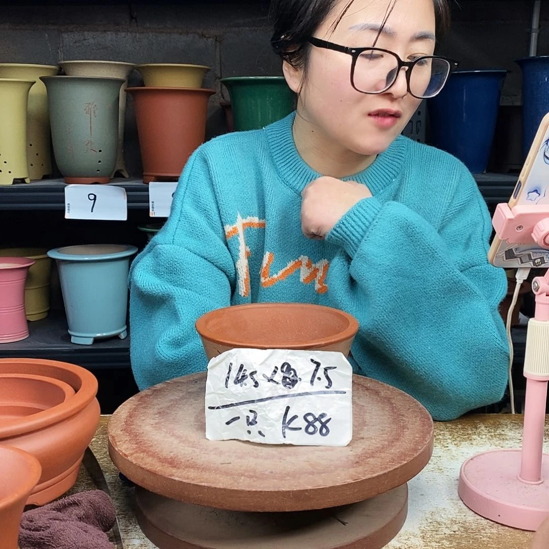 紫砂一只花盆货号K88