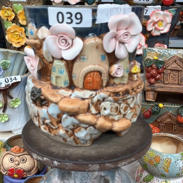 紫砂花盆粗陶材质多肉花盆