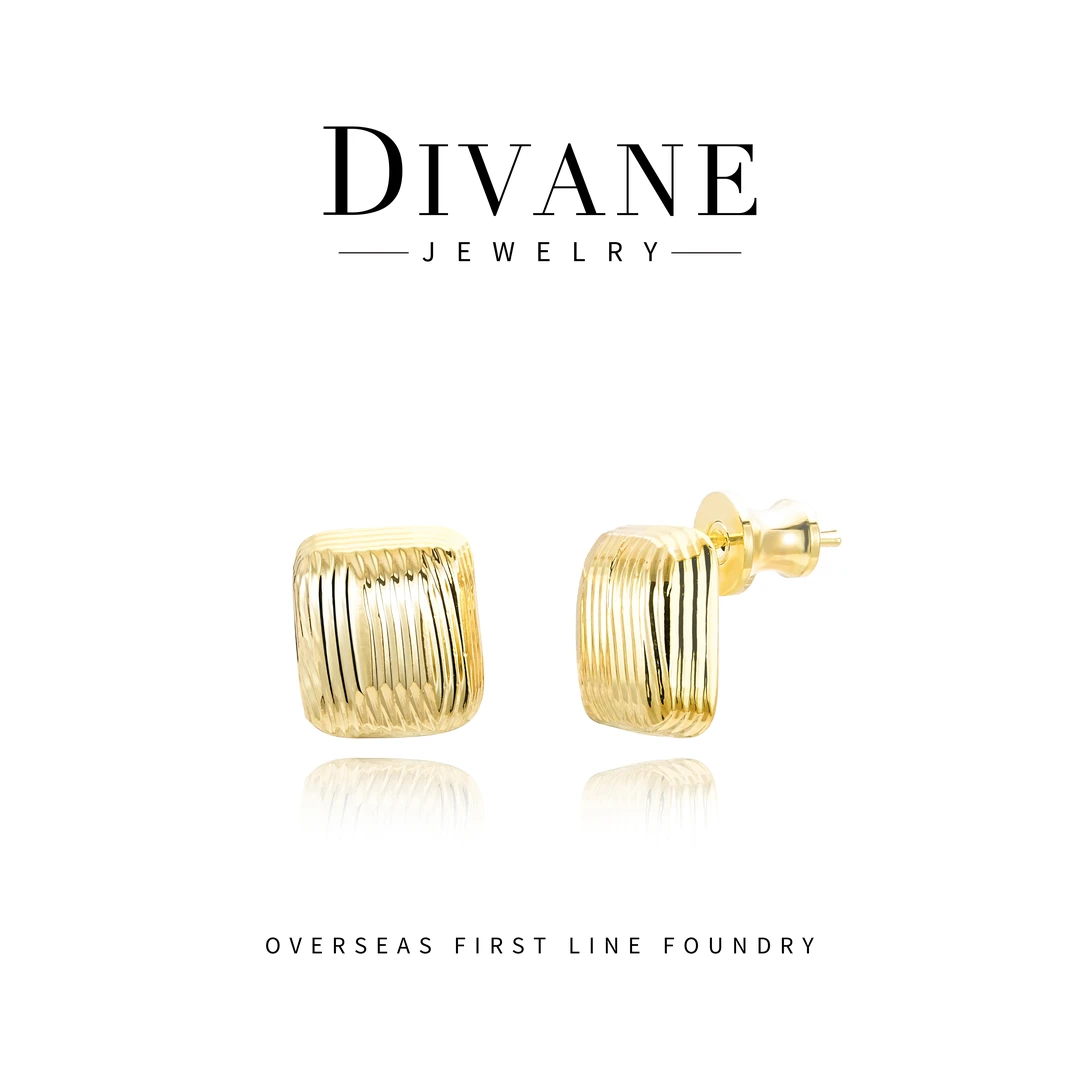 秋冬百搭方形显瘦耳钉 G0198