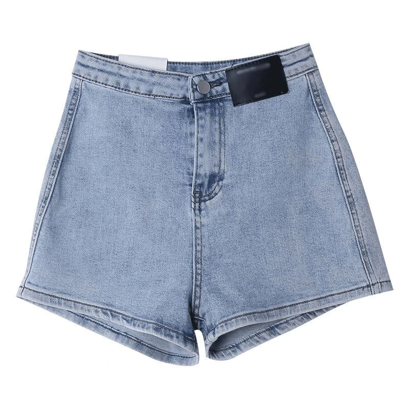 2025韩版中腰格子拼接直筒长裤女休闲显瘦四季通用牛仔短裤微新款