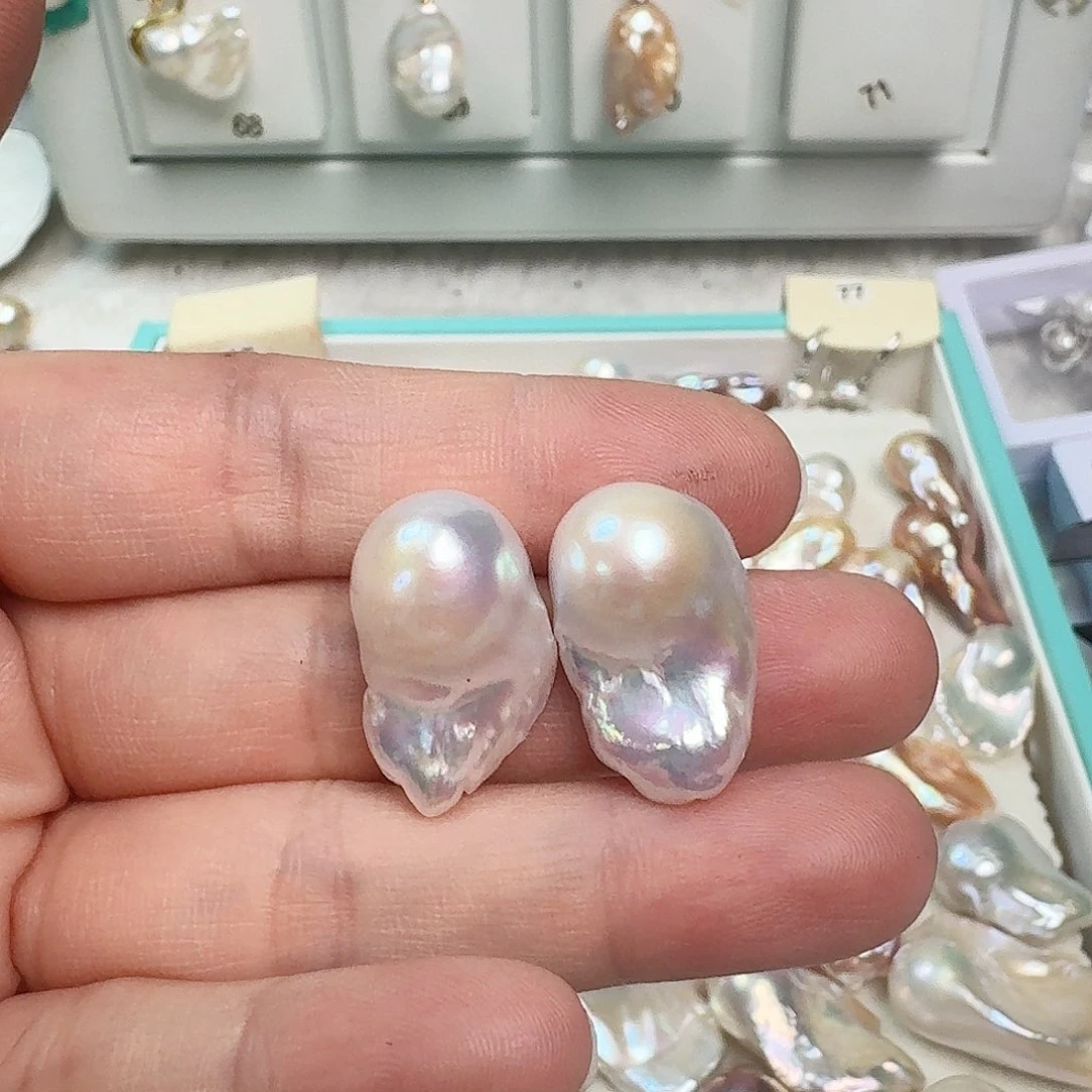 淡水珍珠颈饰银S925镶嵌单*