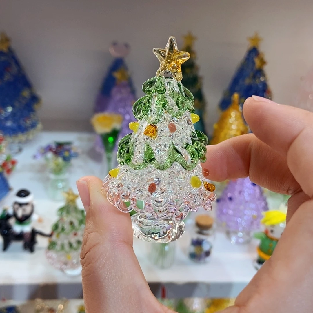 琉璃手工艺品粉边